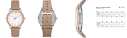 Michael Kors Layton Three-Hand Truffle Leather Watch